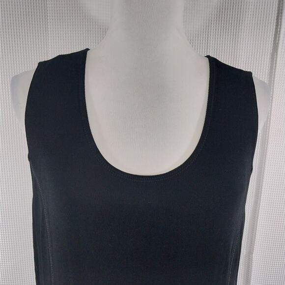 CHICO'S TRAVELERS! LUXE BLACK WRINKLE FREE FULL LENGTH TANK STYLE DRESS! SZ M - Picture 5 of 11
